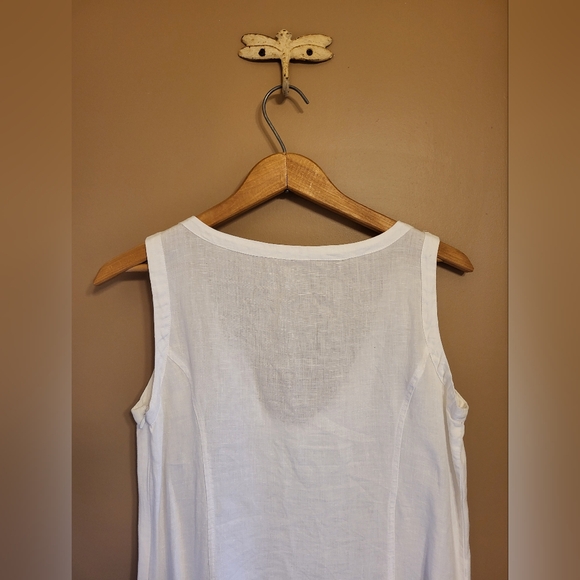 Animale. Linen sleeveless shift dress. White. S/M - Picture 4 of 7